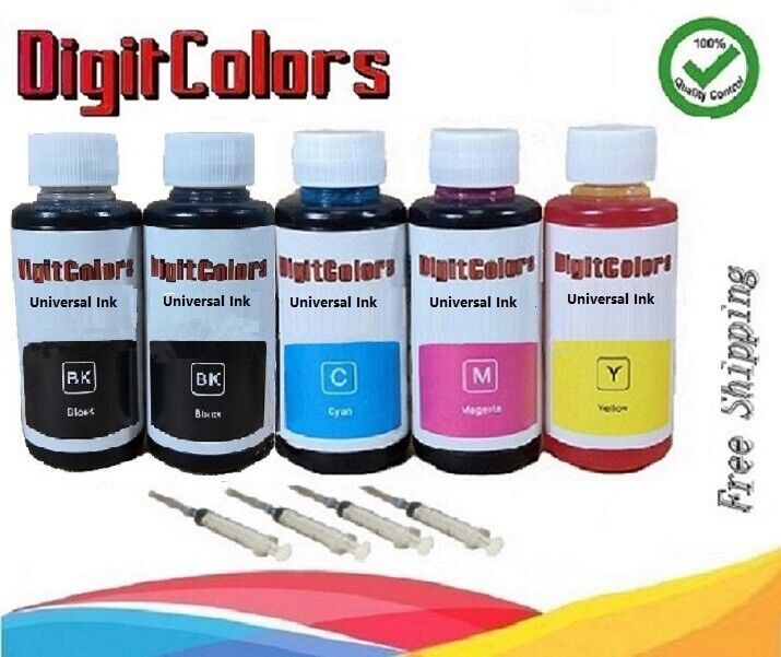 5x100ml bulk refill ink for Canon HP Lexmark Brother Dell Printer 4 colors