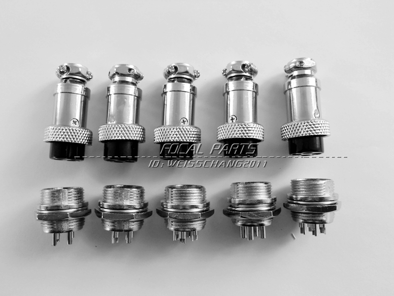 5pcs Aviation Plug Male Female Wire Panel Metal Connector 16mm 4 pin GX16-4 M27