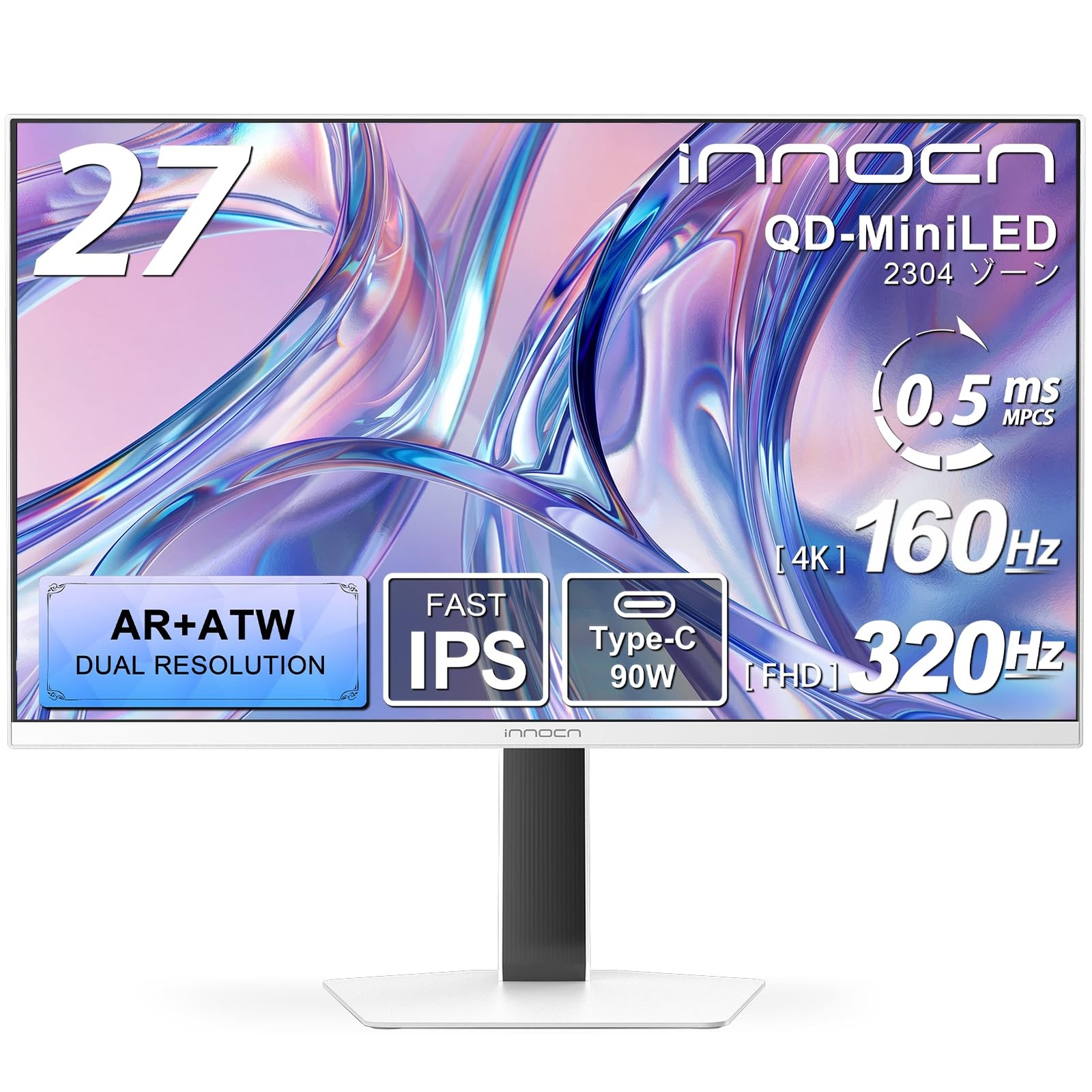 INNOCN GA27V1M MAX 27Inch 4K GamingMonitor QD-MiniLED AR ATW 4K 160Hz/FHD 320...