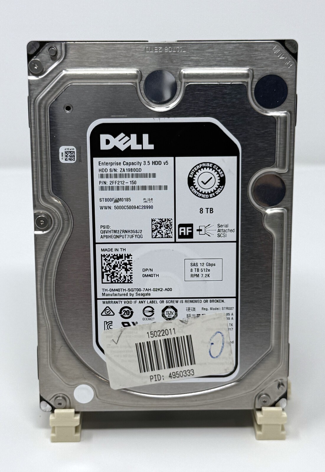 Seagate Exos 7E8 8TB SAS 12Gb/s 3.5" ST8000NM0185 Dell 0M40TH 512e HDD