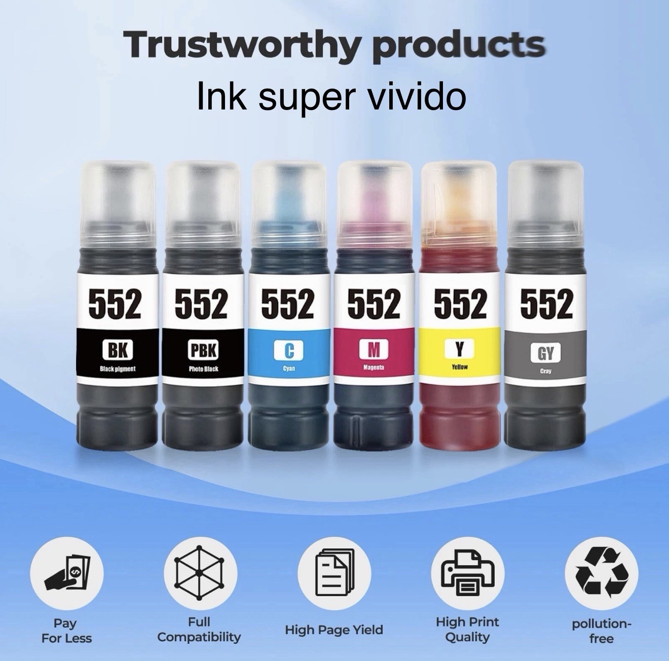 T552 Refill Ink Pack Of 6