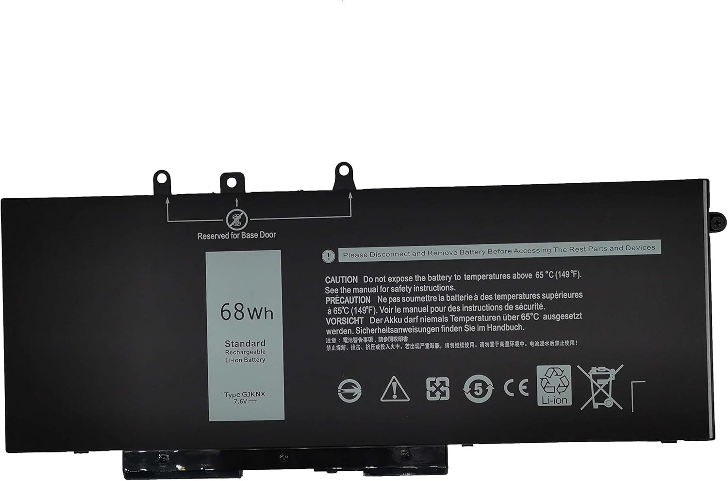 NEW GJKNX 68WH 7.6V Battery for Dell Latitude 5480 5580 5490 5491 5YHR4 451-BBZG