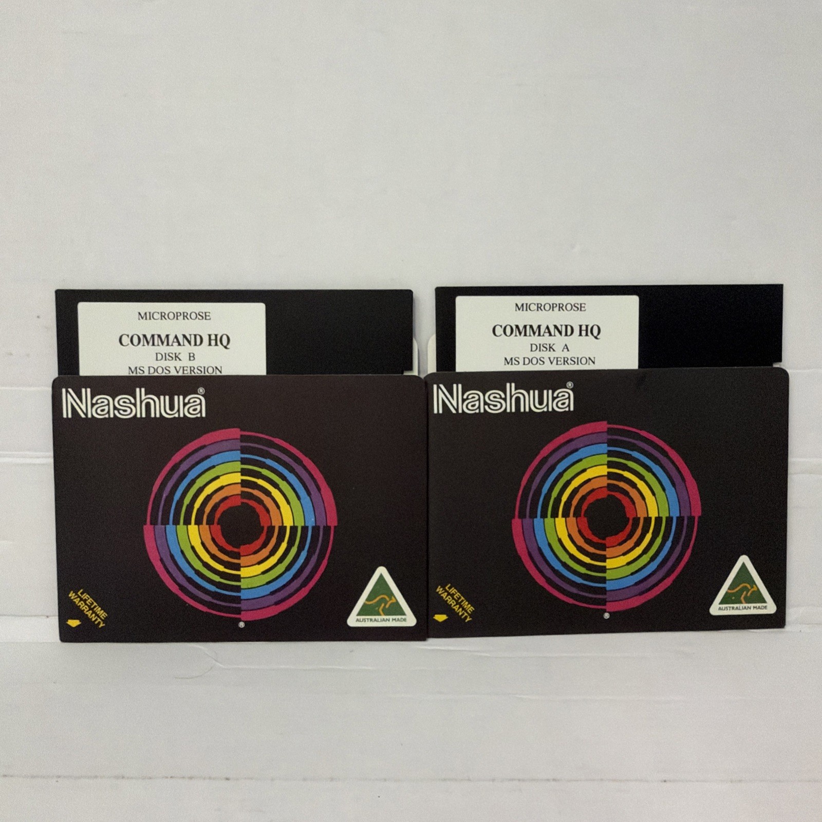 Vintage Command HQ PC Game 5.25" Disks Microplay 1990 Complete Big Box Strategy