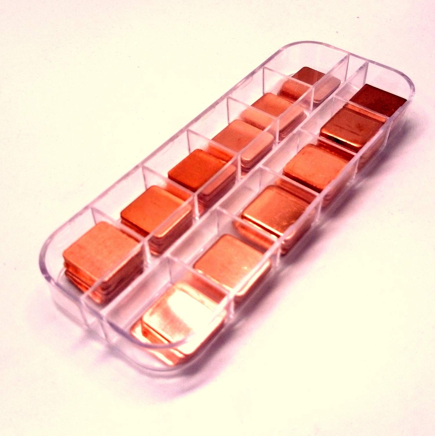 Easycargo 100pcs 12 sizes 15mm Copper Pad Shim Kit, Pure