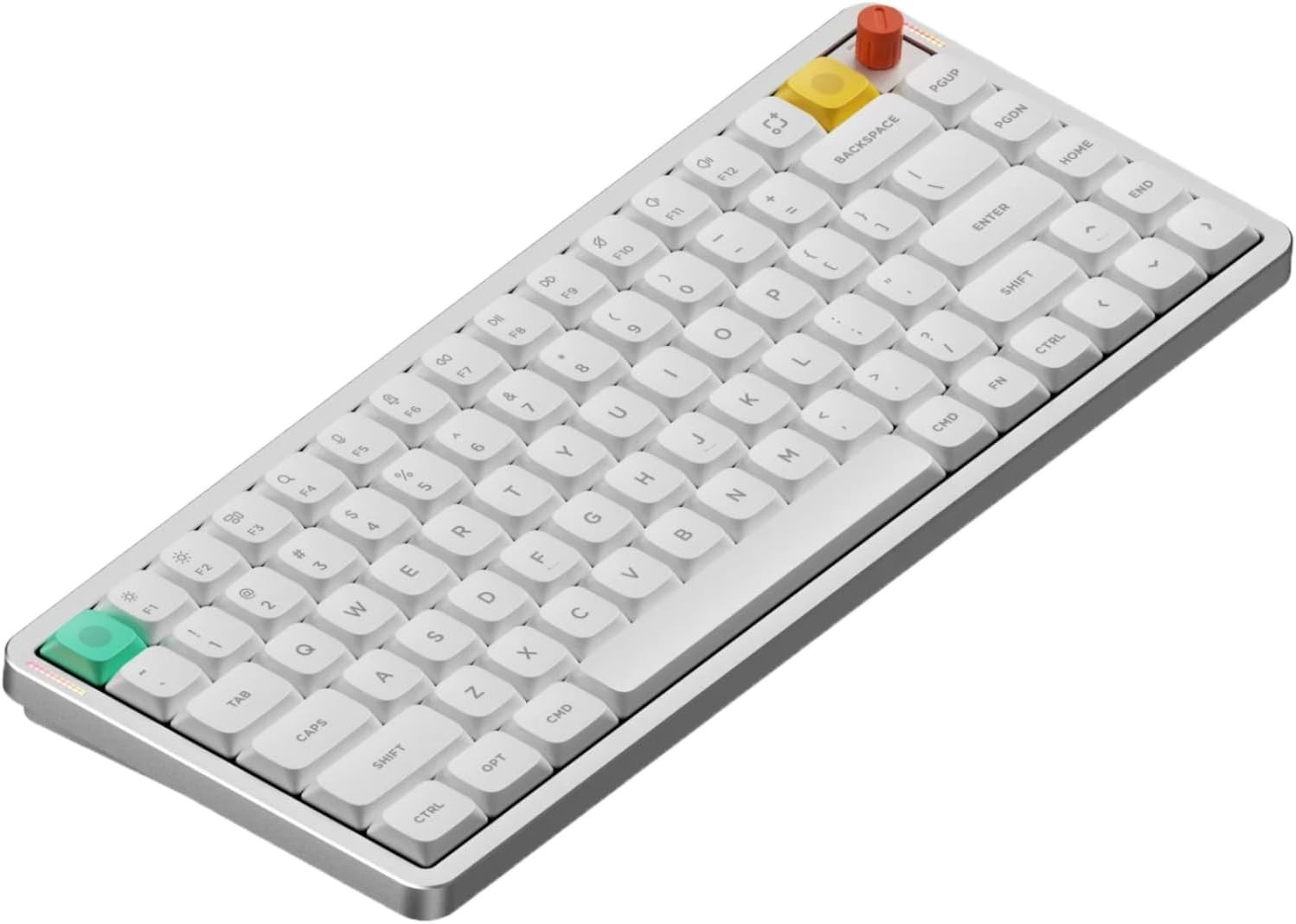NuPhy Air75 V3 Wireless Mechanical Keyboard Silver Nano Switches White NEW