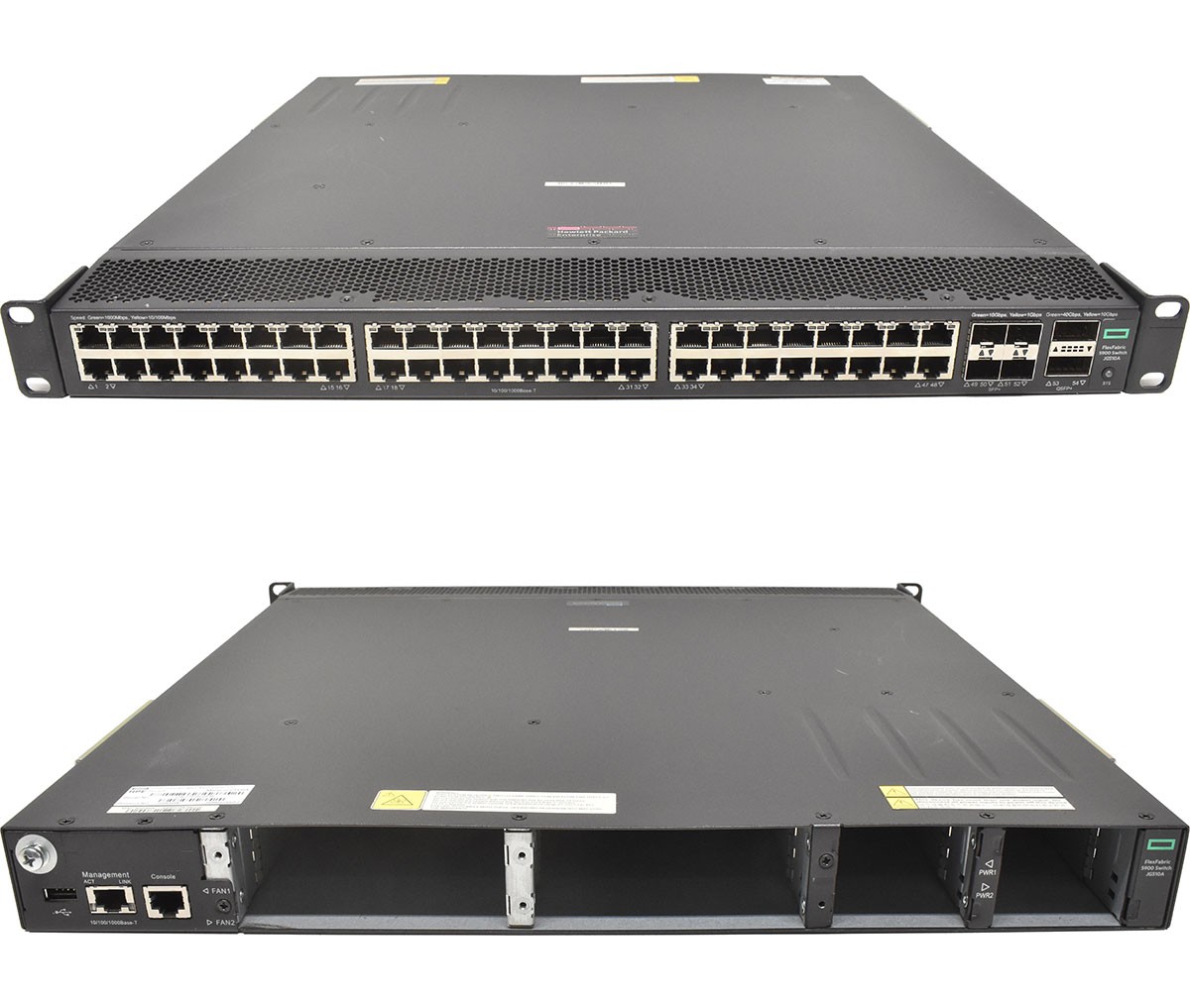HP FlexFabric 5900AF JG510A 48Port RJ-45 GE Switch No OS No PSU No Fan + Rack Ears