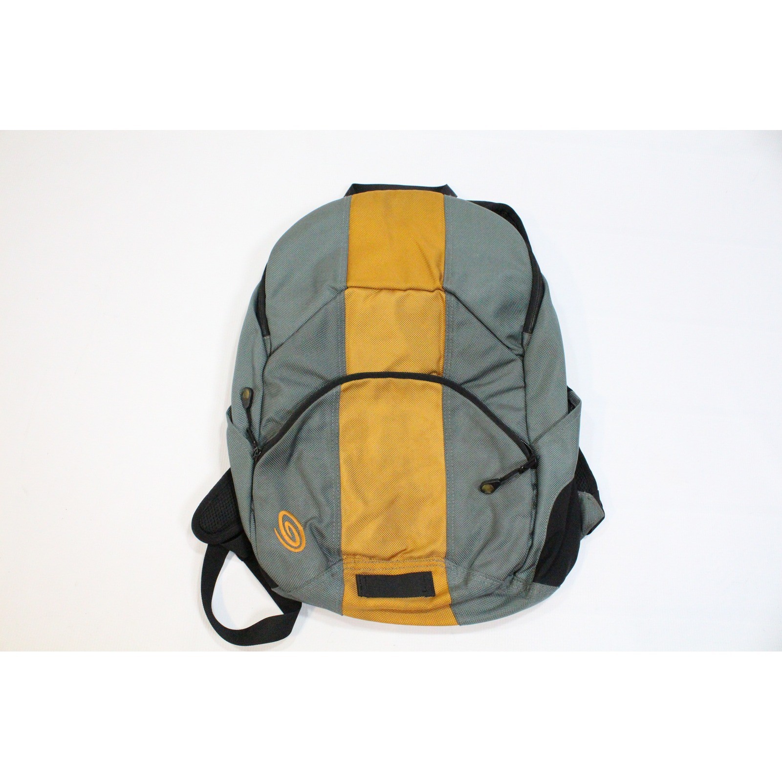 Timbuk2 Laptop Backpack Grey Mustard Yellow Ballistic Nylon Commuter Bag