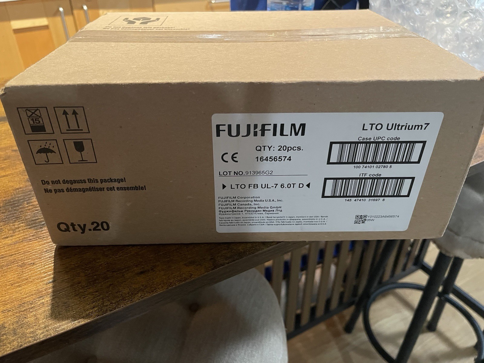 New Fujifilm LTO Ultrium 7 Tape 20-Pack Case 6TB/15TB Sealed 16456574