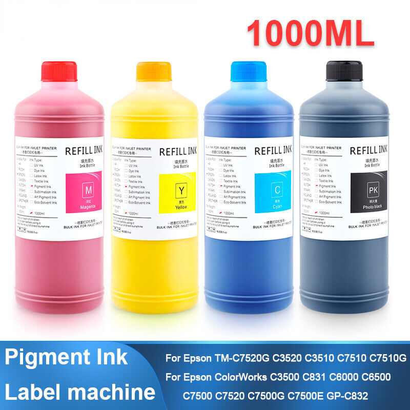 4color/set 1000ML Refill Bottle Ink for EPSON C3500 C7500 PPP-100 C7500G Printer