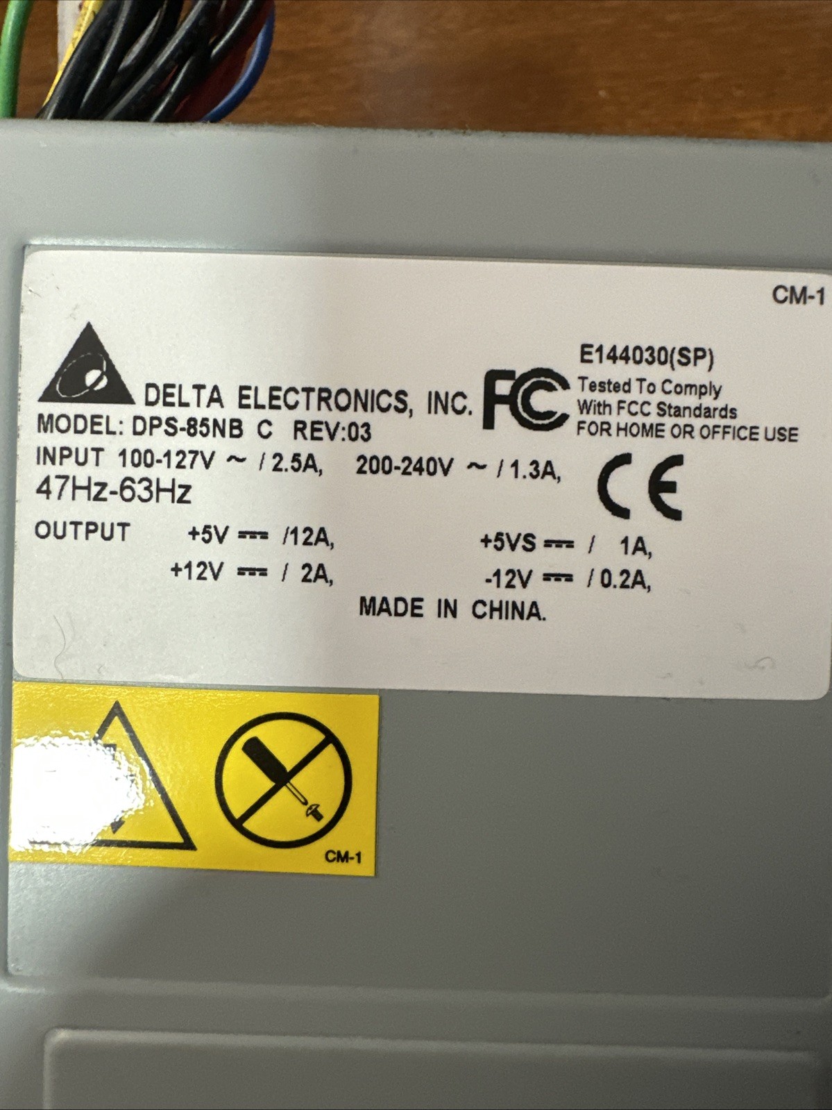 Delta dps-85nb c rev.03 pwr supply, fic p/n: 71-50344-07
