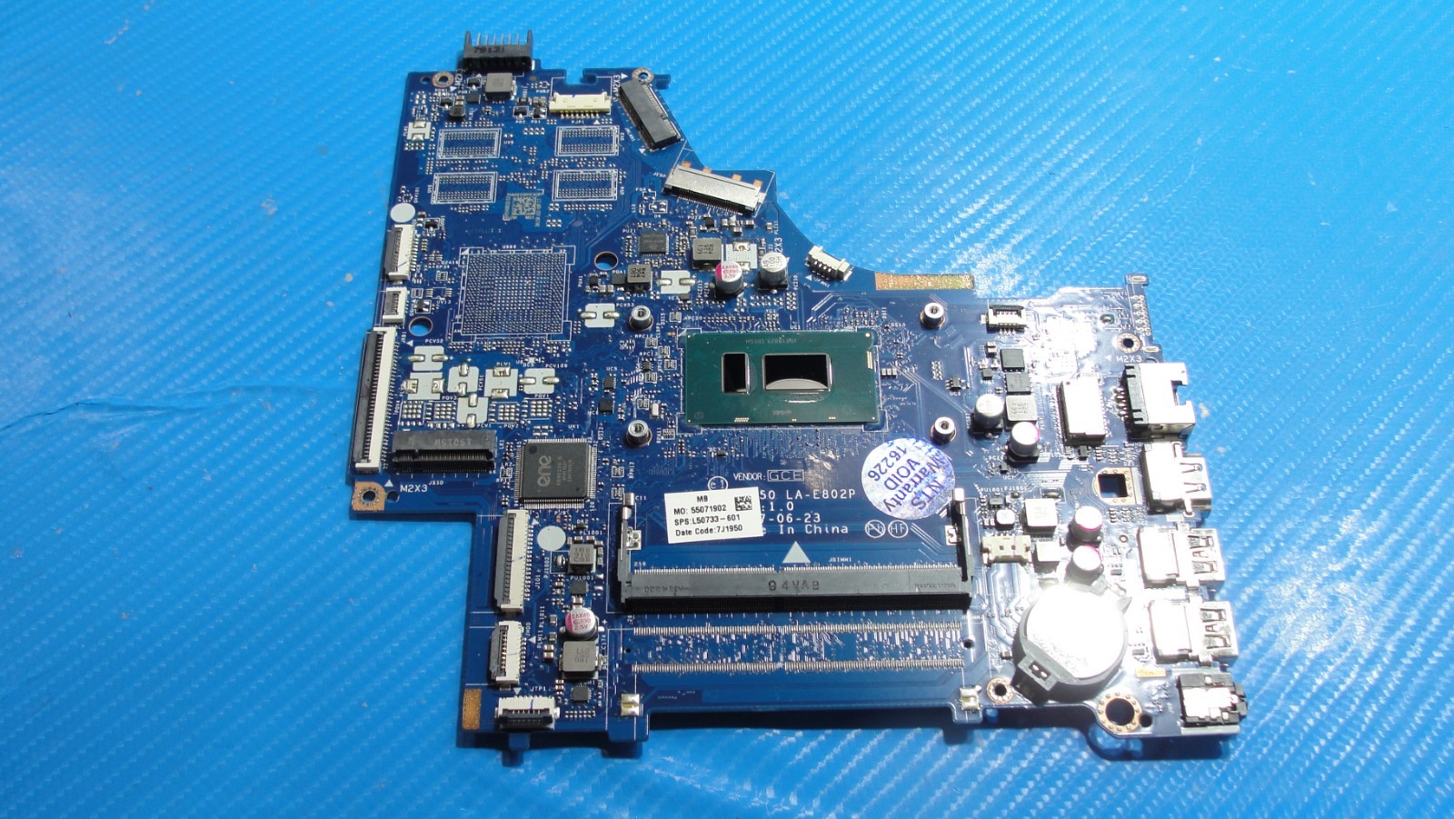 HP 15.6” 15-bs144wm Intel Pentium 4417U 2.3GHz Motherboard L50733-601 LA-E802P