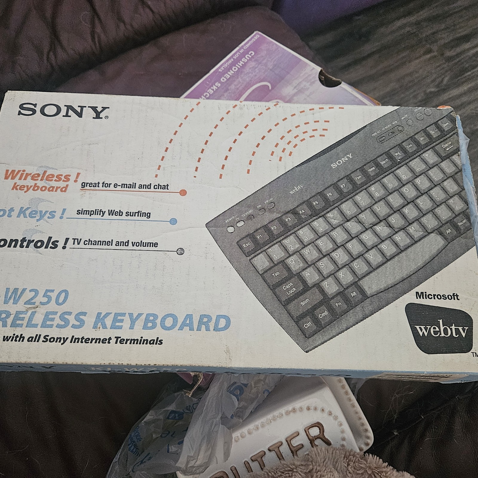 Sony WebTv Wireless Keyboard KI-W200 1997, Vintage in Box