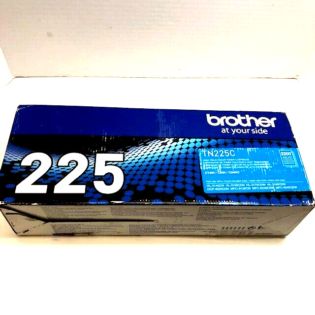 Brother TN-225C Cyan Toner Cartridge Genuine Original OEM TN225C - NEW/SEALED