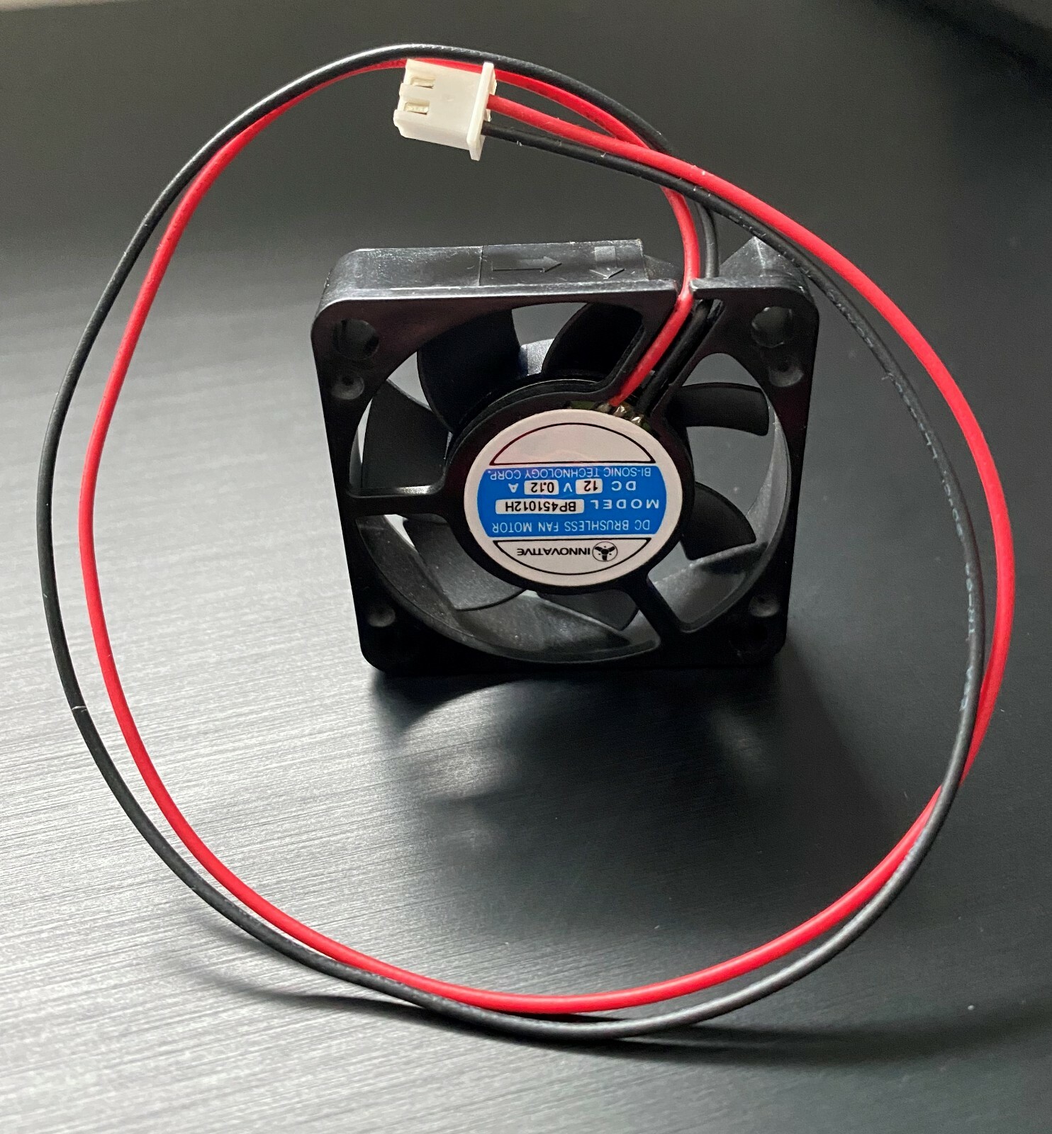 INNOVATIVE  BP451012H 45x45x10mm 12v DC Cooling Fan With 2-Pin Connector - NEW