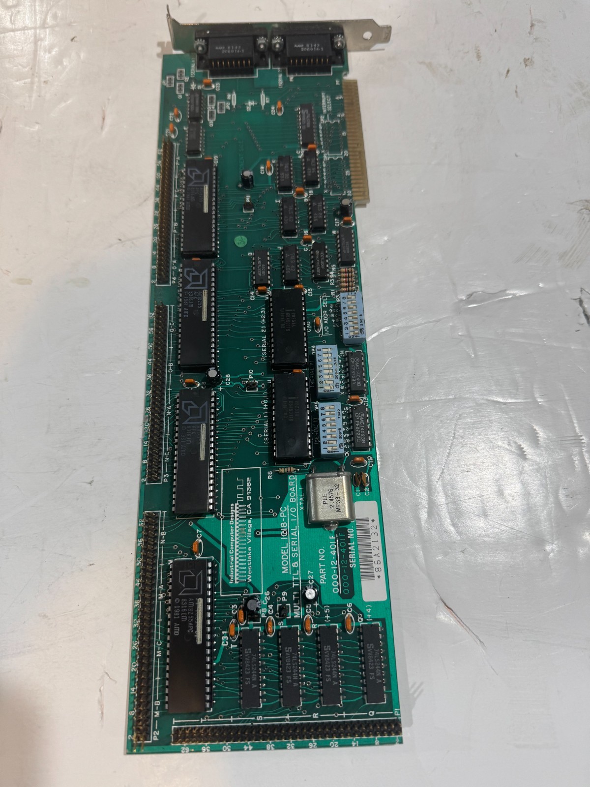 IBM PS/2 Model Expansion Card Multi TTL & Serial I/O Board W/Cables Un-tested