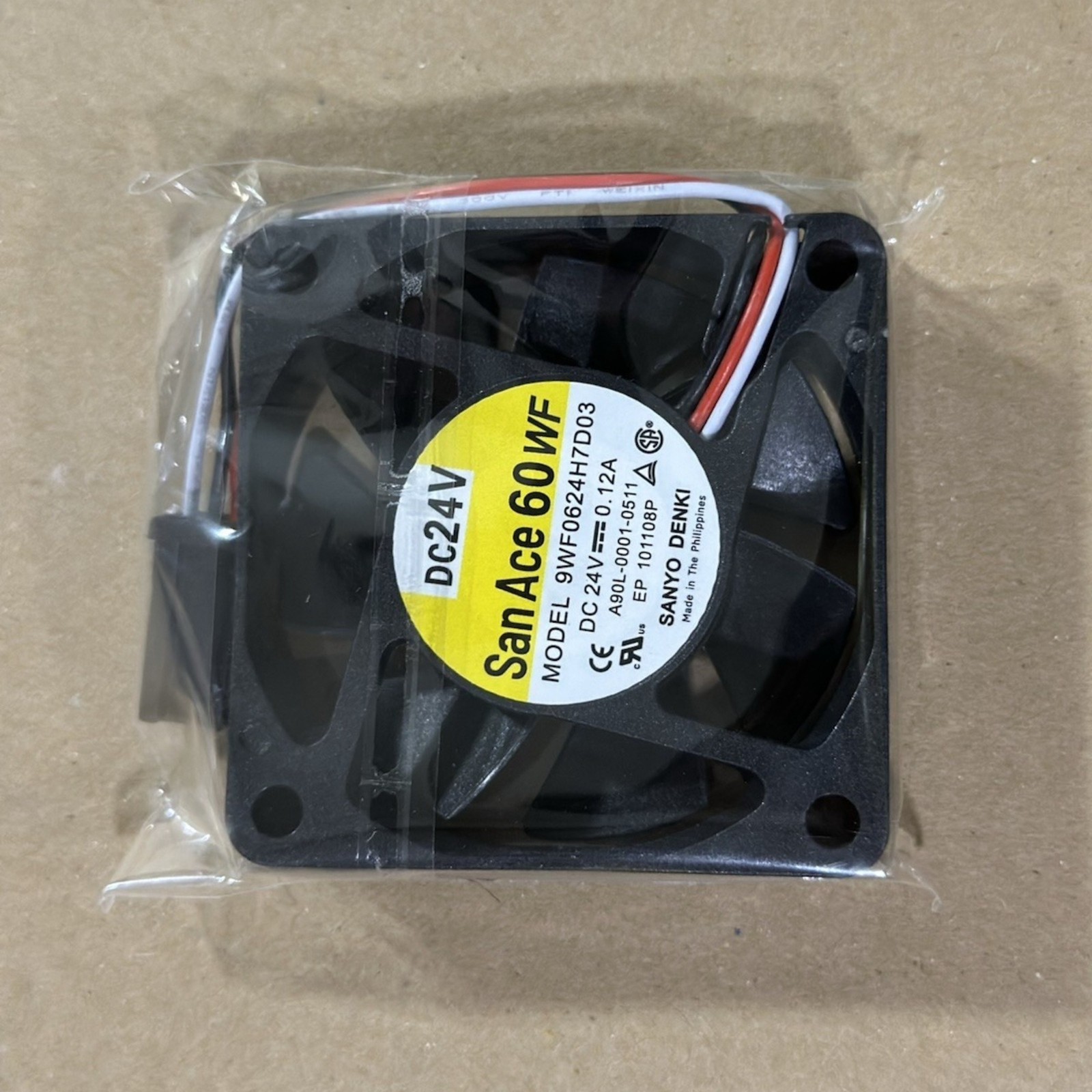 2X Cooling Fan For SANYO DENKI SANACE 60WF 9WF0624H7D03 A90L-0001-0511 24V 0.12A
