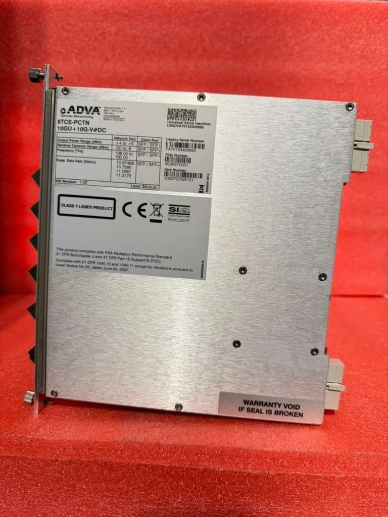 ADVA FSP 3000R7 5TCE-PCTN 10GU+10G-V#DC 5-Port 10G SFP+ Module 1063707620-0