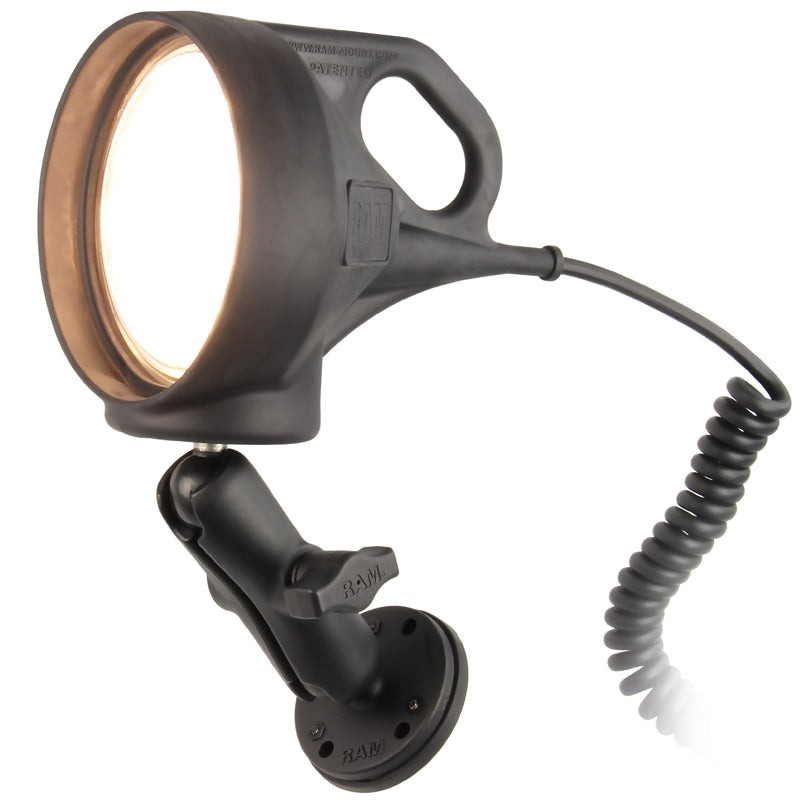RAM-B-152-339  RAM Magnetic Double Ball Mount with LED Spotl...