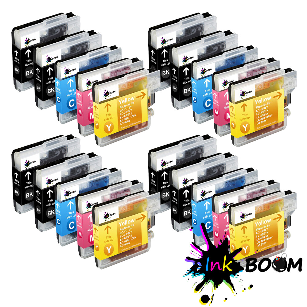 4SET4BK Ink Cartridge fits Brother LC61 LC-61 DCP-185C J315W MFC-5890CN 257CW
