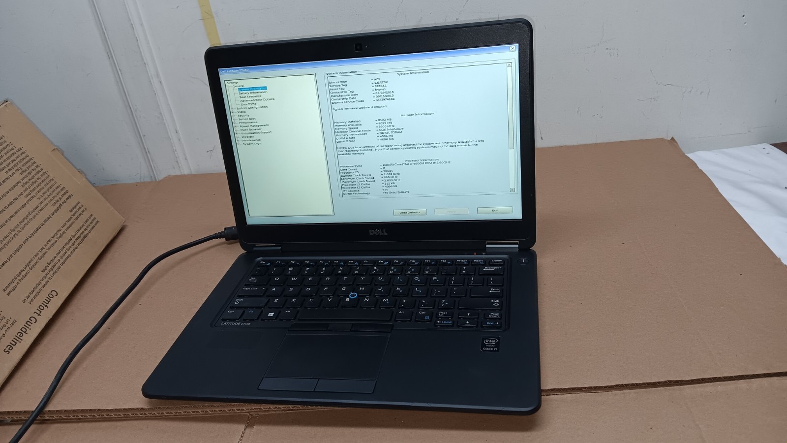 Dell Latitude E7450 Laptop intel core i7-5600U @ 2.60 GHz  12.5 LCD Screen Boots