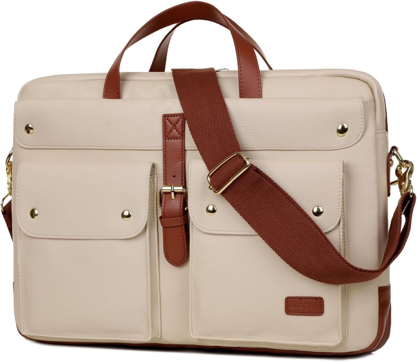 Vegan Leather 17 Inch Laptop Computer Bag Messenger Bag Briefcase for Women Styl