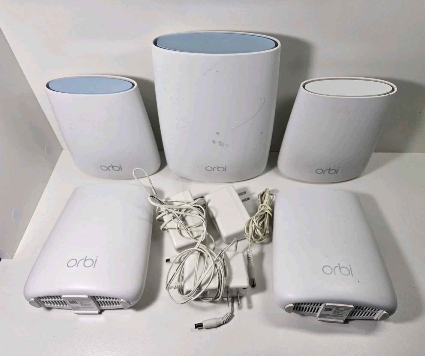 Lot of 5 NETGEAR Orbi Routers RBS50 RBR20, RBS20 Mesh WiFi System