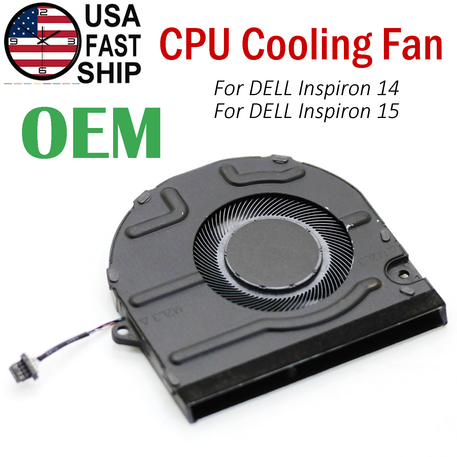 Original Internal CPU Cooling Fan Replacement For DELL Inspiron 14 / Inspiron 15
