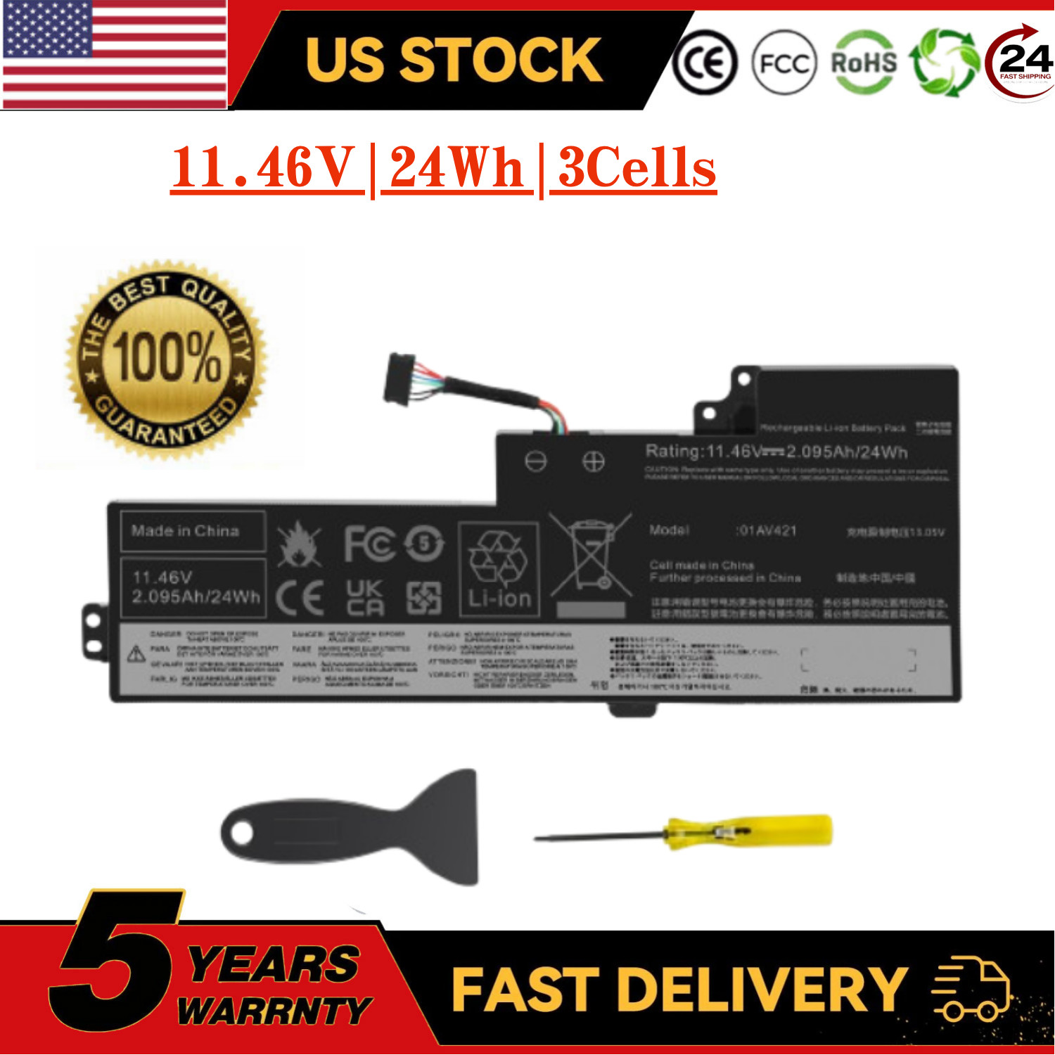 ✅For Lenovo T470 T480 internal battery A475 01AV419 01AV420 01AV421 01AV489
