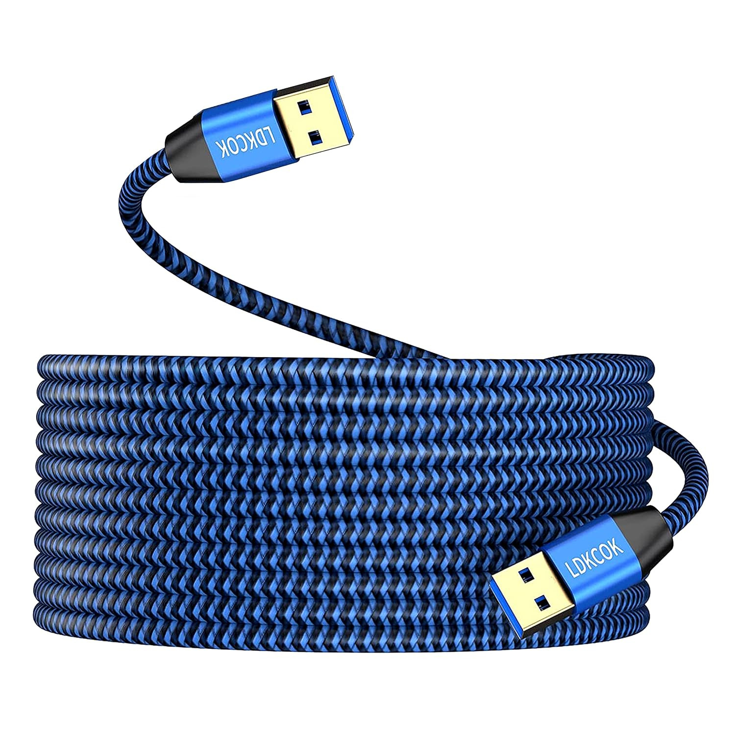 USB to USB Cable 20FT, Durable Braided USB 3.0 Male to Male Type a to Type