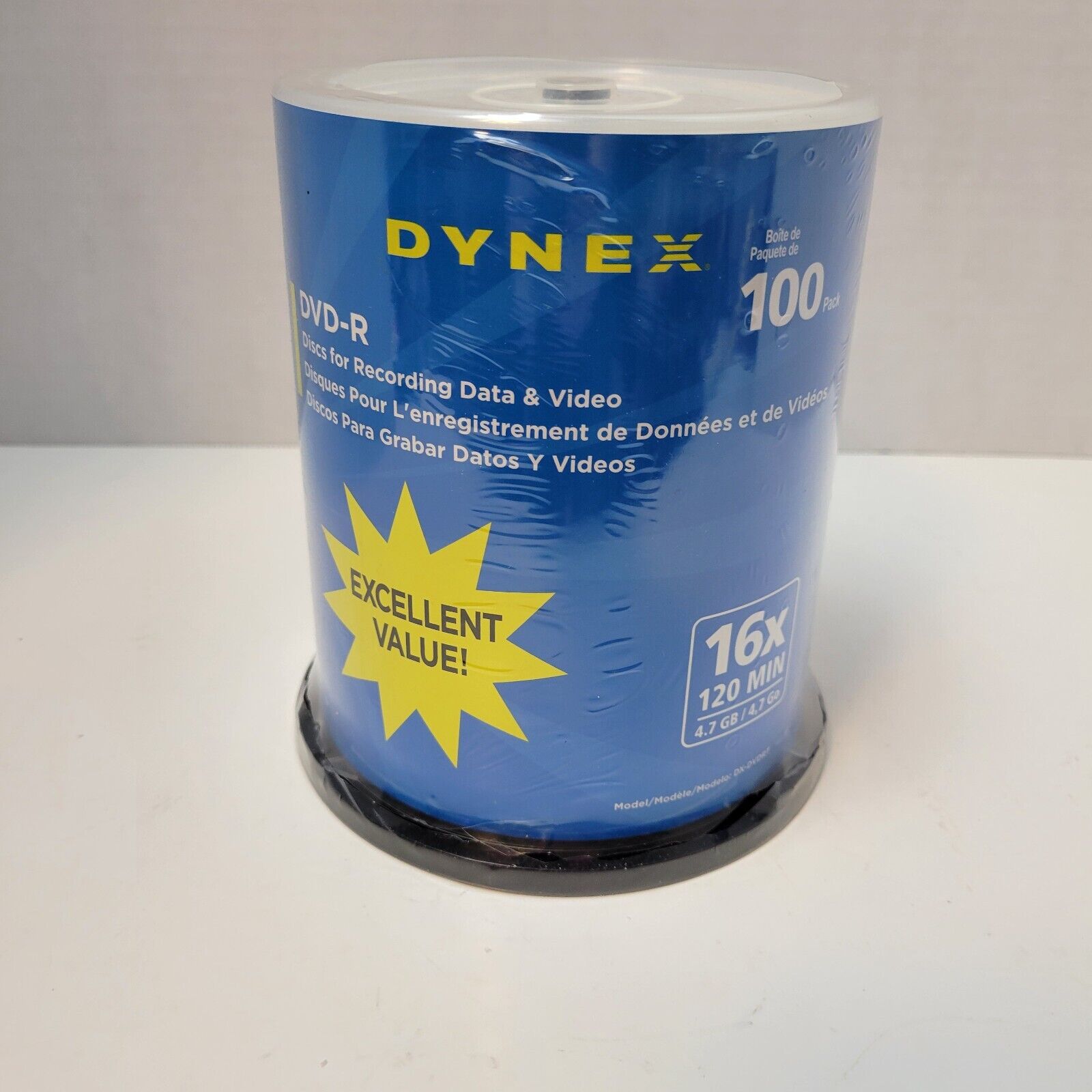 Dynex DVD-R (DVD Recordable Media) Discs - 100 Spindle Pack - 16x 4.7GB - NEW