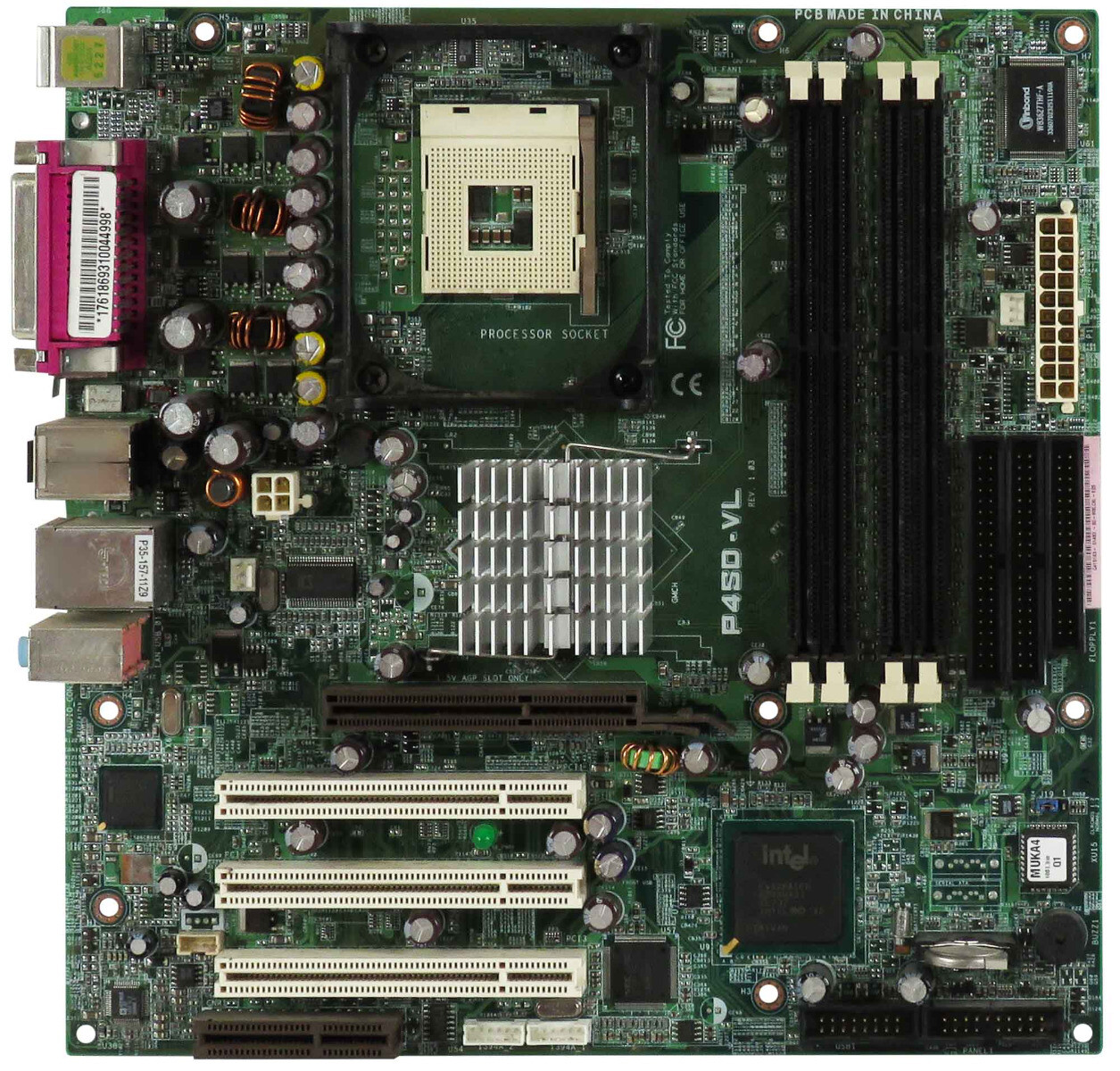 MOTHERBOARD ASUS P4SD-VL PGA478 4x DDR 3x PCI AGP CNR
