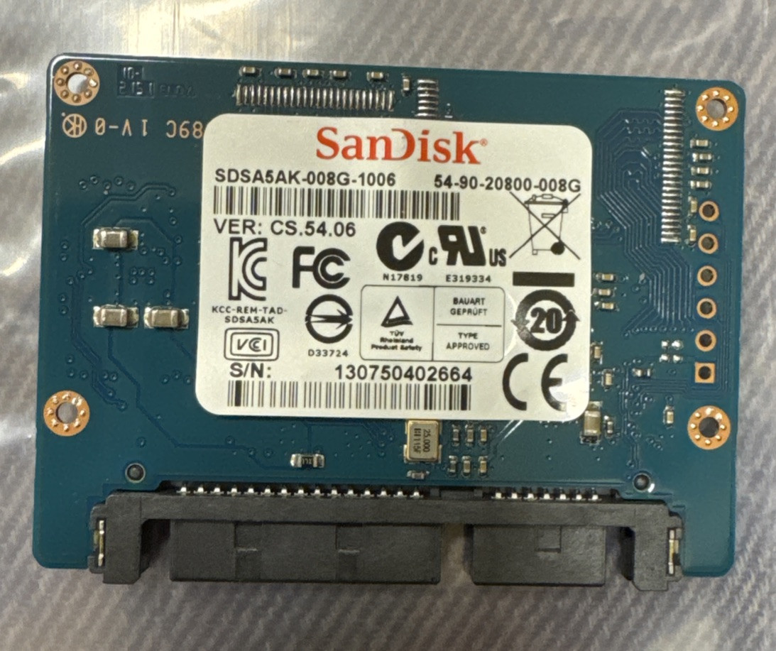 Genuine SanDisk SDSA5AK-008G-1006 8GB SATA SSD For HP Printer and More