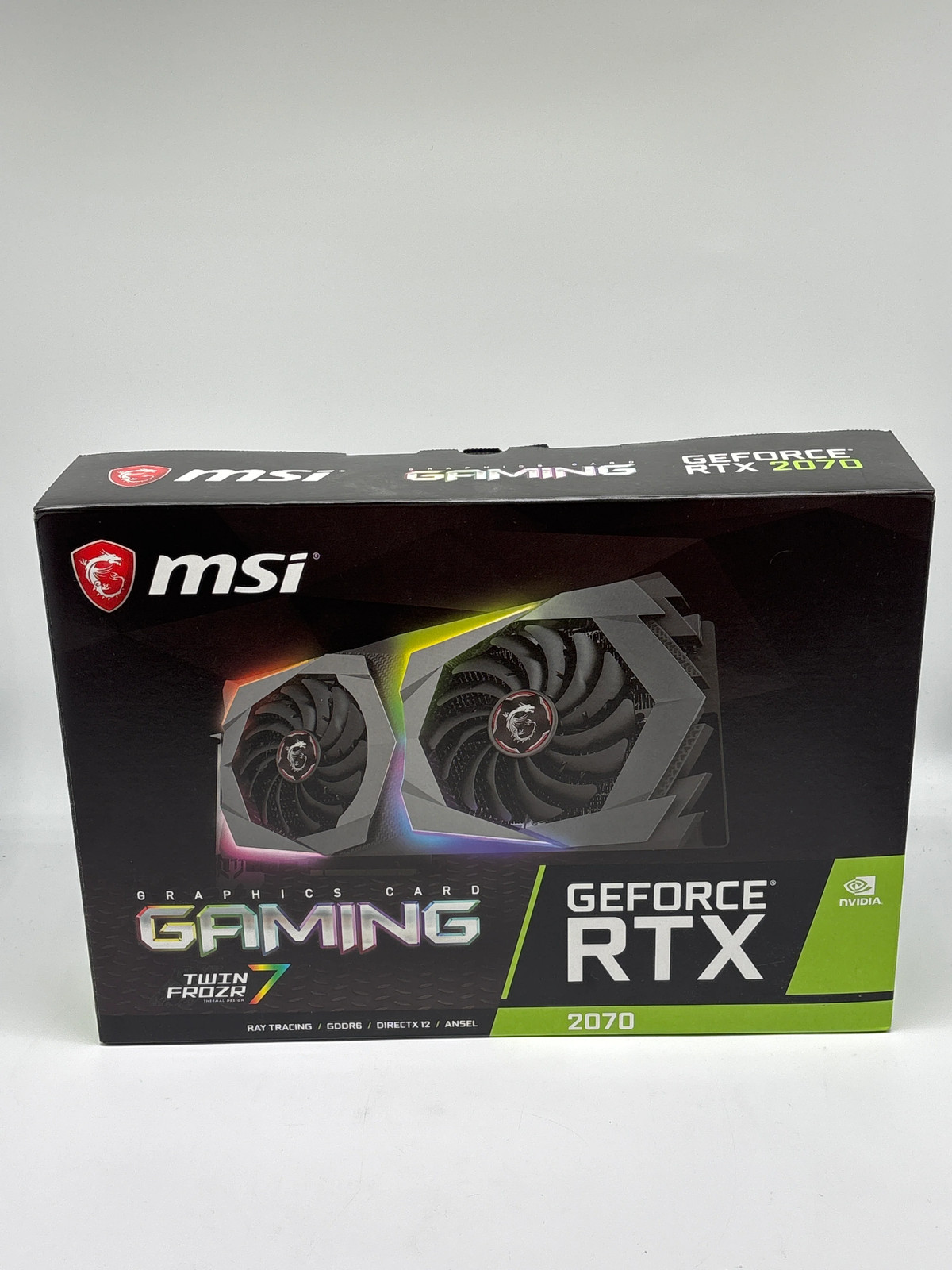 MSI GeForce RTX 2070 GAMING 8G GDDR6 Twin Frozr 7 Graphics Card Boxed Black