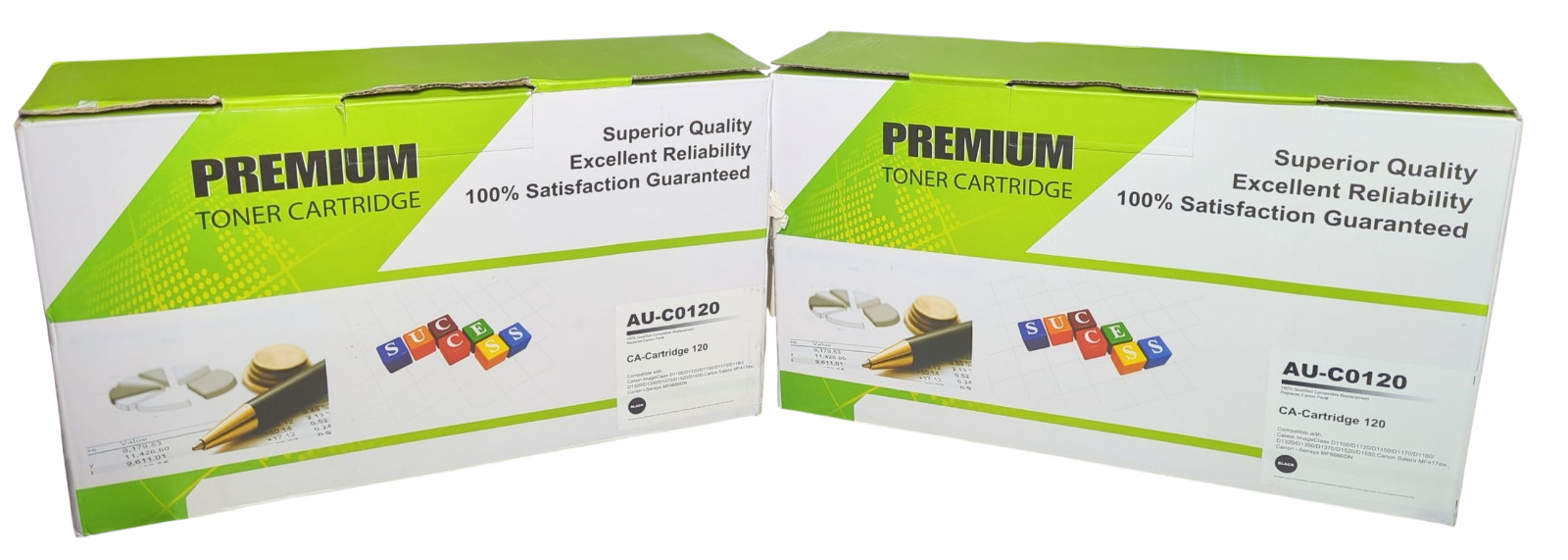Premium 120 Black Toner Cartridge Lot 2 - Compatible For Canon D1100/D1120/D1150