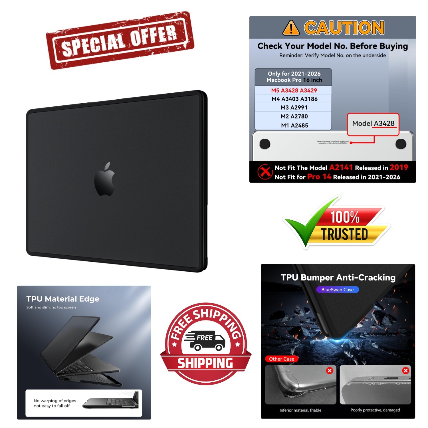 All-In-One Hard Case for MacBook Pro 16" - Travel Ready & Scratch Resistant