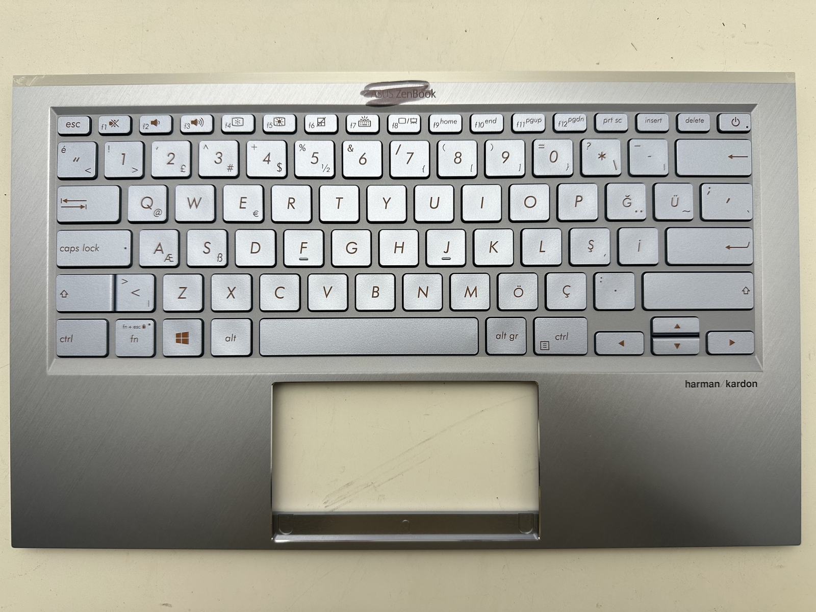 90NB0KZ1-R31US0 - Asus ZenBook S13 UX392FN Palmrest With Backlit Keyboard - Blue