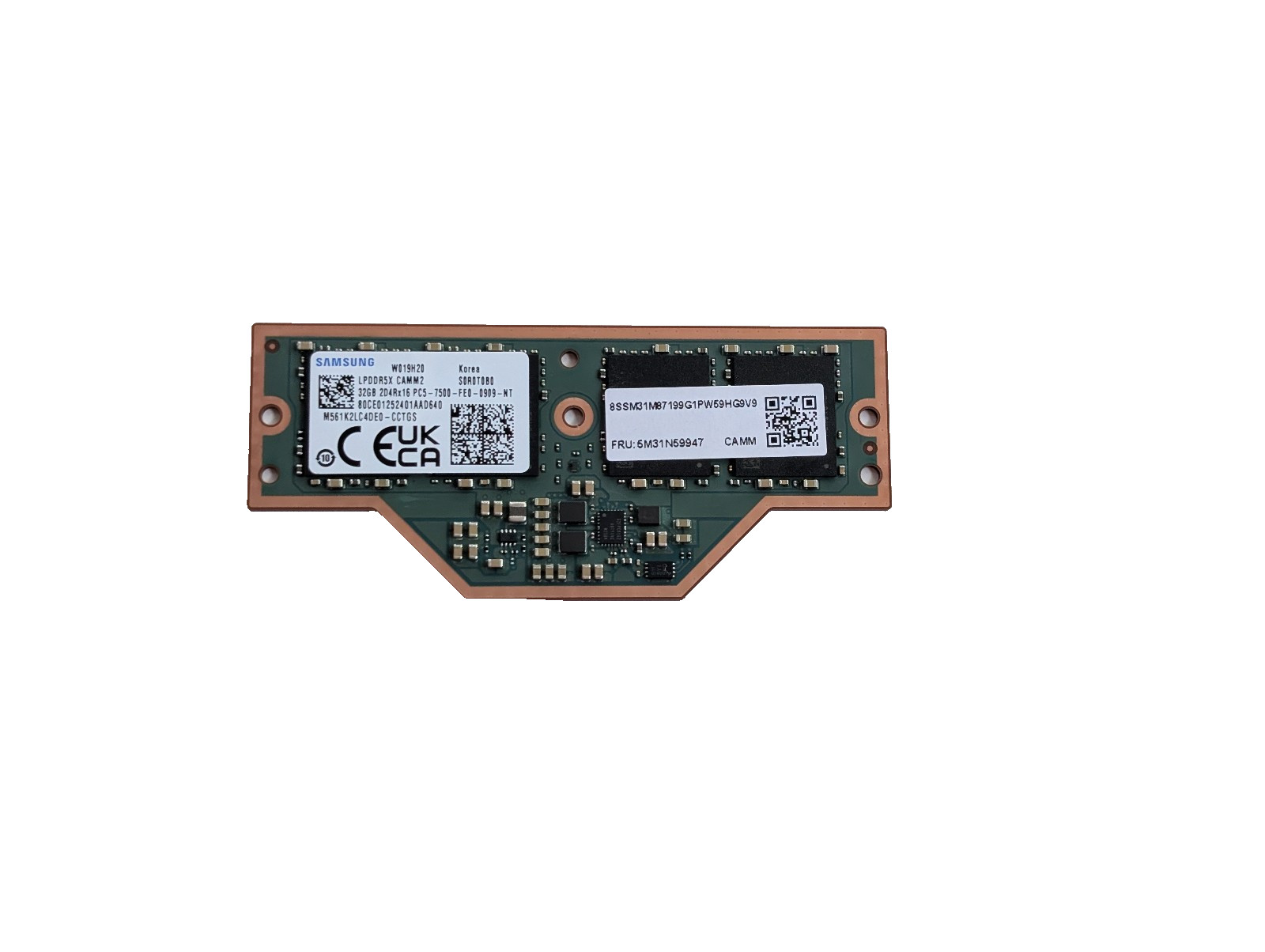 Samsung 32GB LPDDR5x 7500 LPCAMM2 RAM (M561K2LC4DE0-CCTGS)
