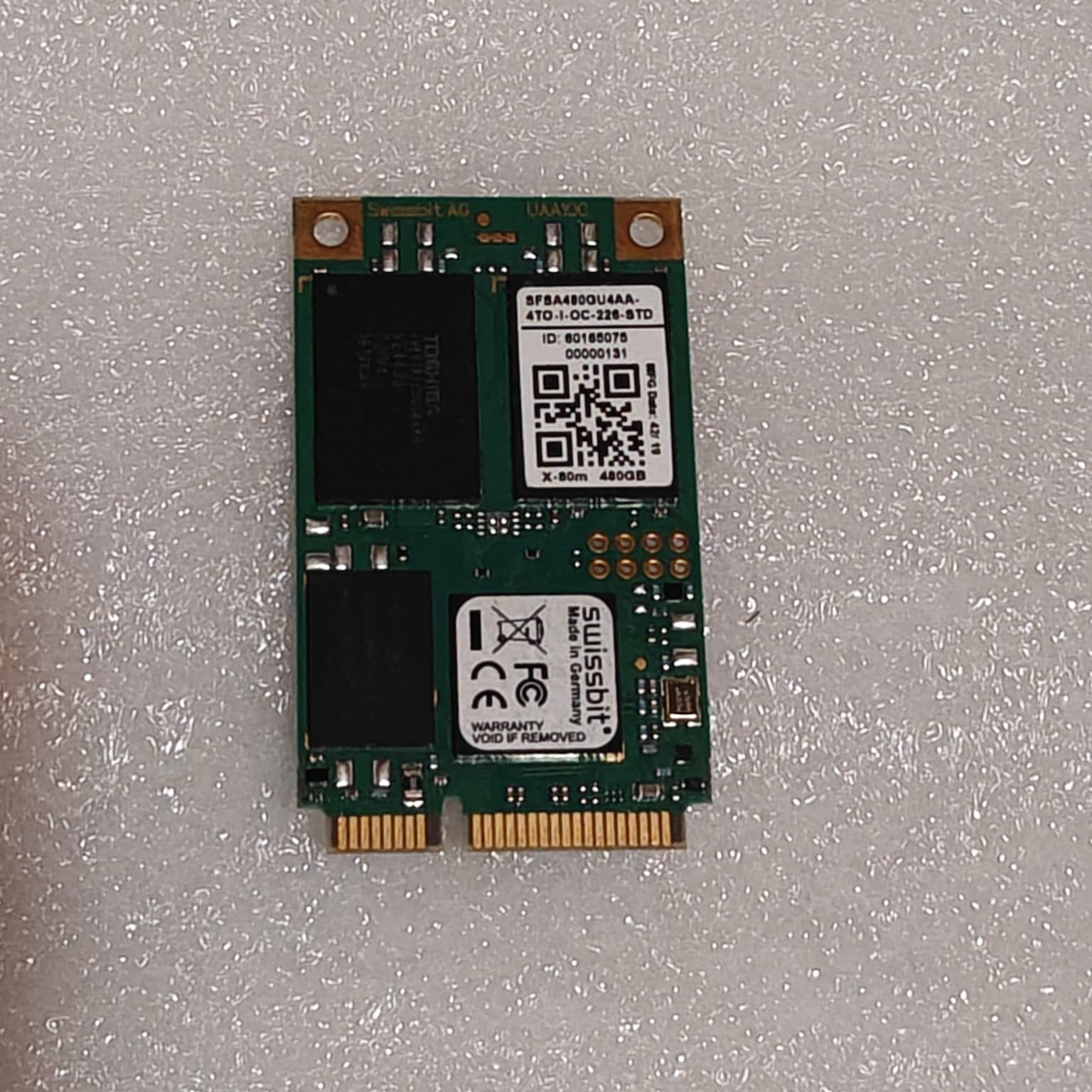 Swissbit X-60m 480GB Industrial mSATA SSD MLC SATA III 6Gb/s 3.3V 512GB