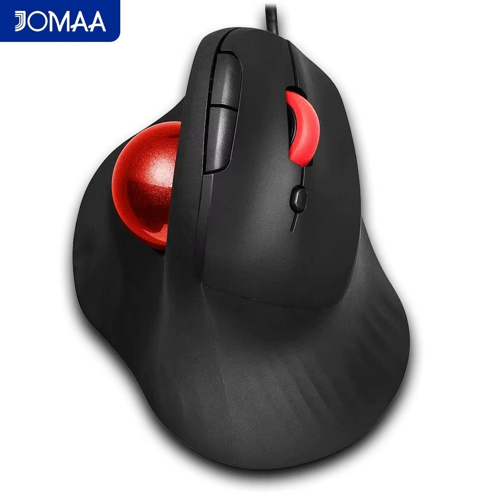 JOMAA Ergonomic Wired Vertical Trackball Mouse 1600DPI Silent Click USB