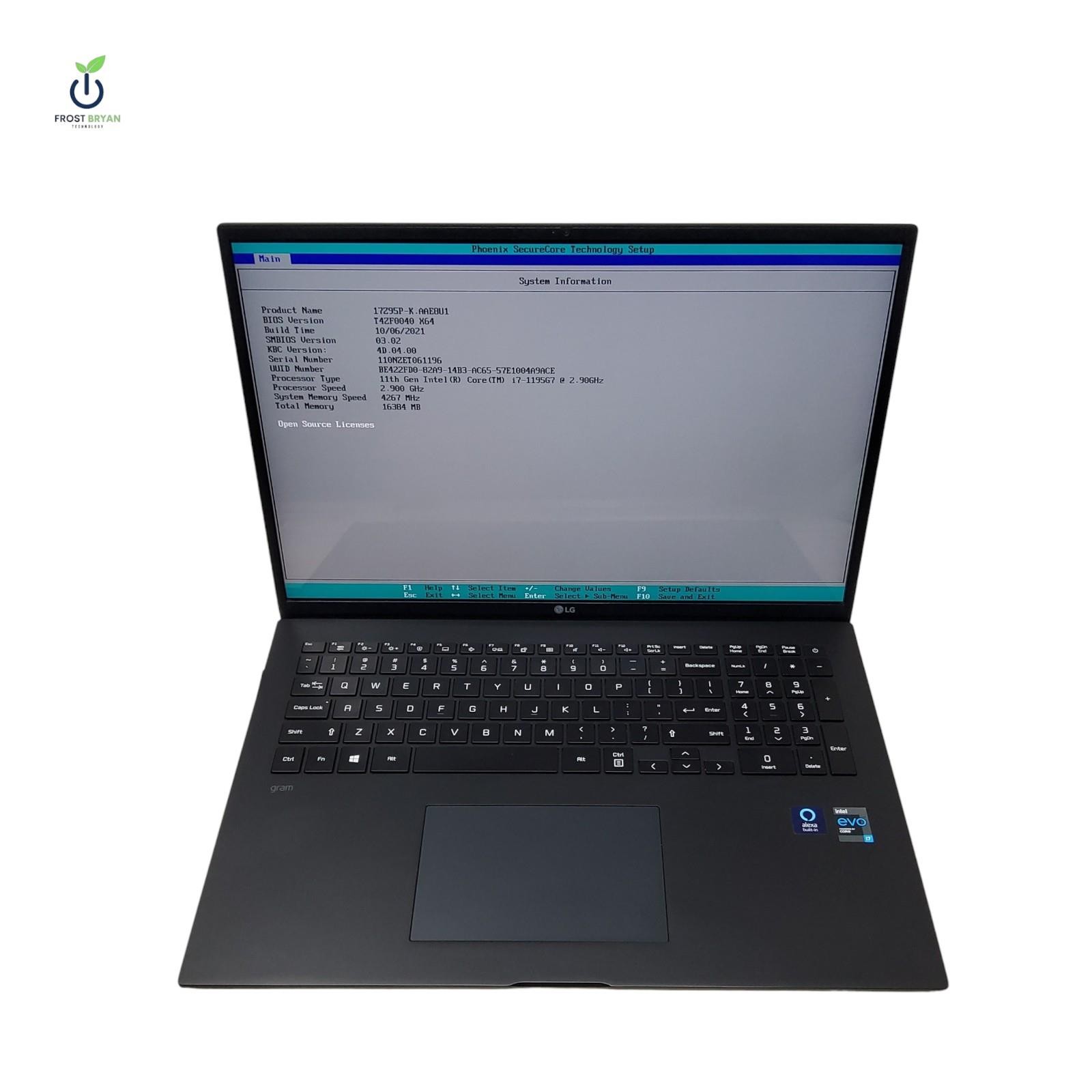 LG gram 17Z95P i7-1195G7 16GB Laptop No SSD No OS Grade C [READ]