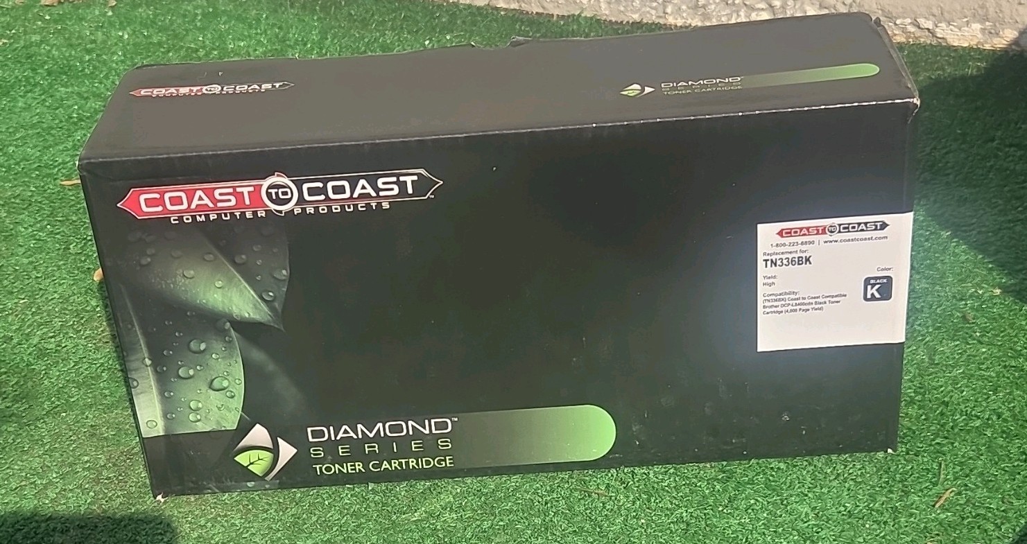 Coast to Coast Diamond Series TN336BK Black  Compatible Laser Toner DCP-L8400CDN