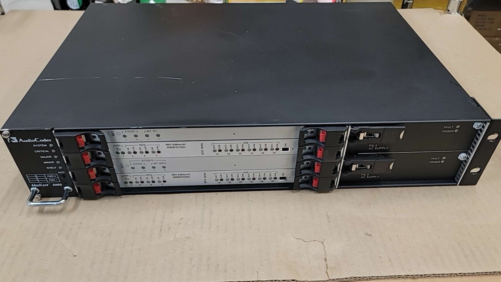AudioCodes Mediant 3000 VoIP Gateway MEDIANT3K/IPMEDIA3K-HW w/ Boards