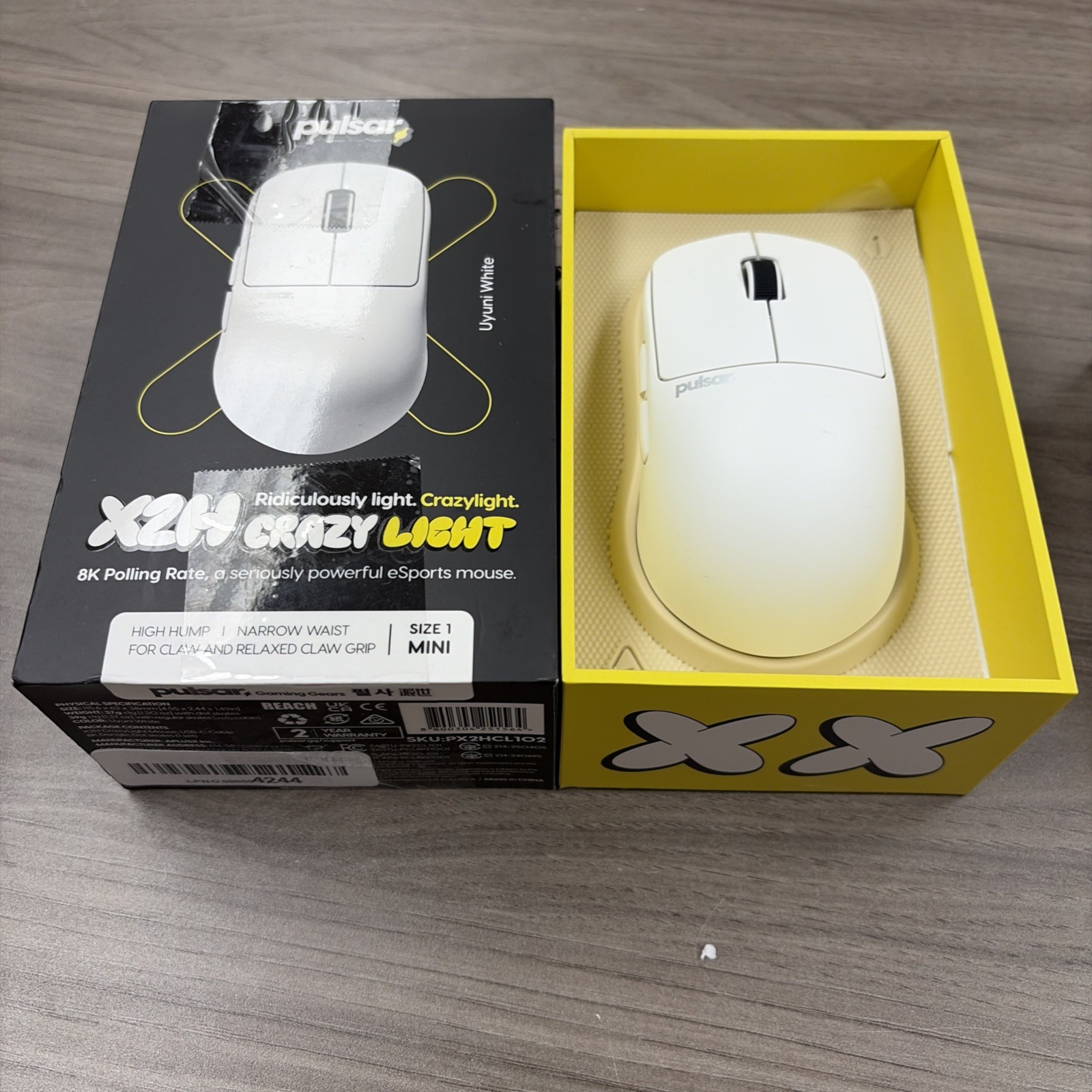 Pulsar x2 Crazylight Mini Wireless Gaming Mouse Uyuni White