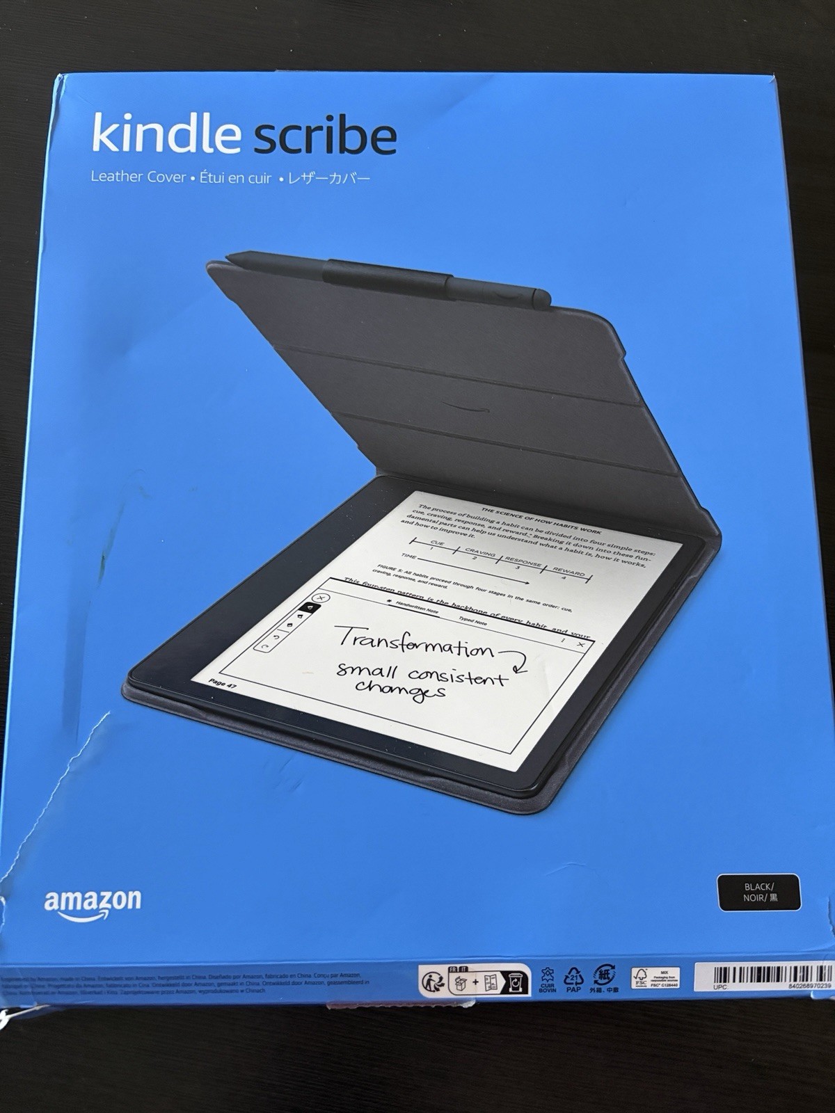 Amazon Kindle Scribe Folio Cover Magnetic, Sleek Protective Case Leather