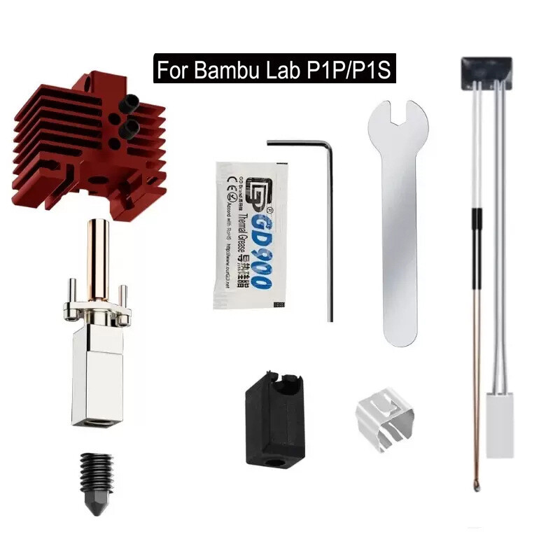 Upgraded V2.0 Hotend Kit 0.4mm Nozzle For Bambu lab P1P P1S X1 X1C 3D Printer