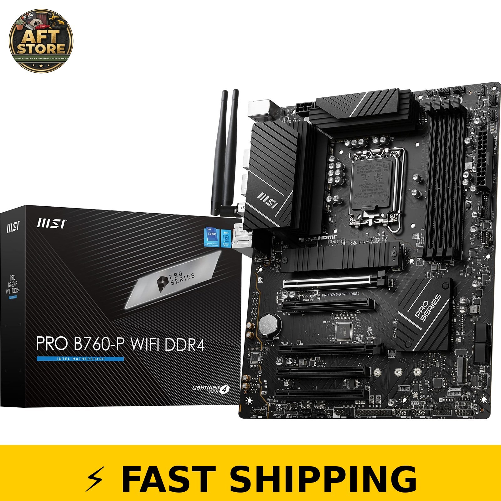 MSI PRO B760-P WiFi DDR4 Motherboard - LGA 1700, PCIe 4.0, ATX
