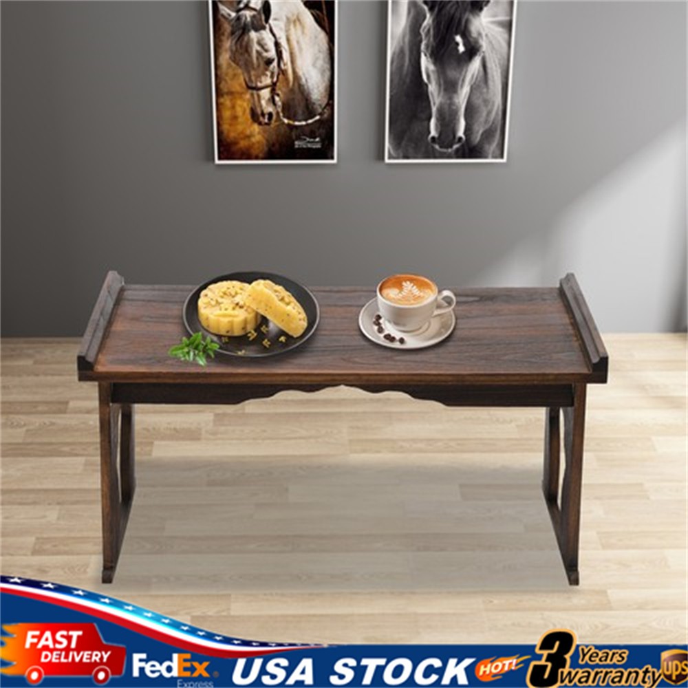 Antique Foldable Bed Laptop Desk Portable Sofa Side End Table Coffee Tea Table