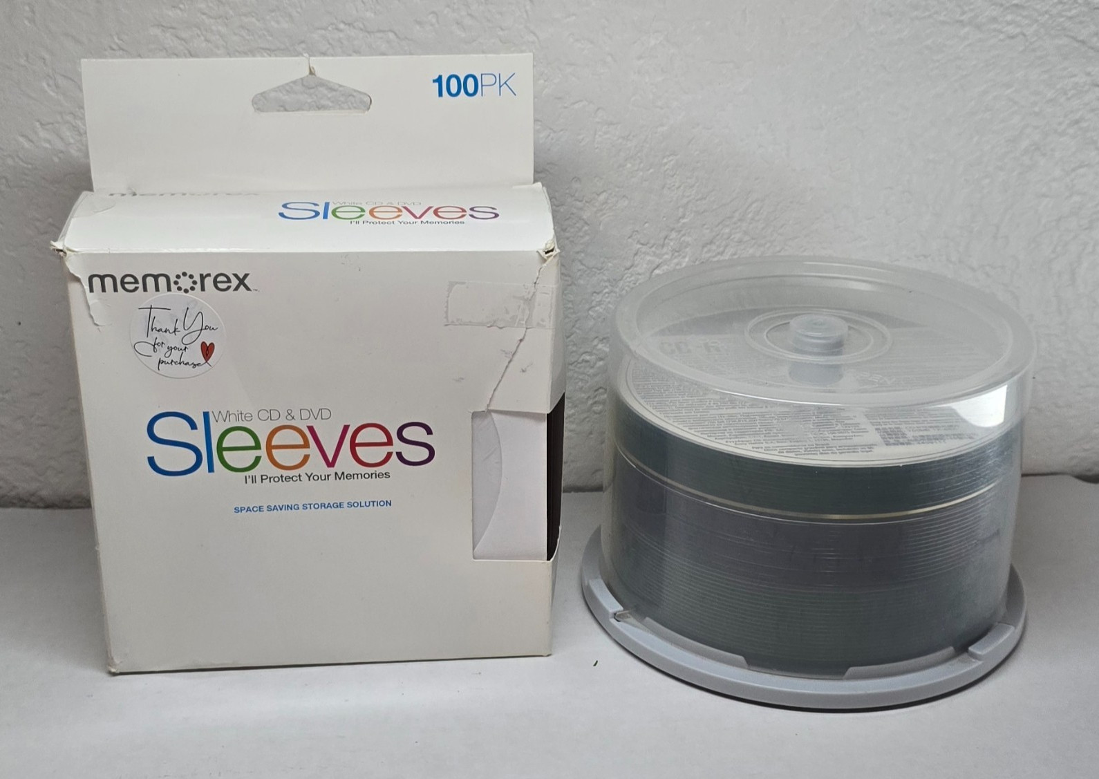 Blank CD-R DVD+R Lot 46 Discs Ritek Sony Verbatim + 85 Memorex Sleeves