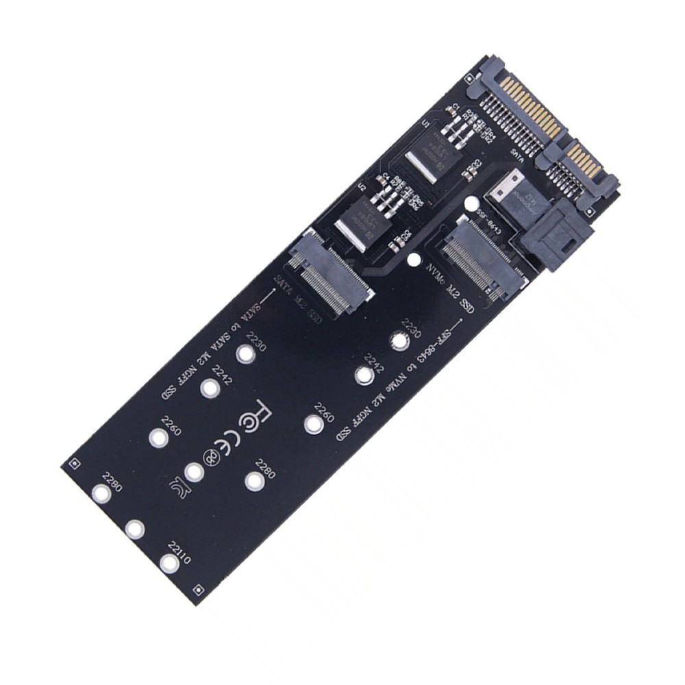 22Pin SATA M.2 SSD Adapter SFF-8643 to NVMe M.2 NGFF SSD for Mainboard US
