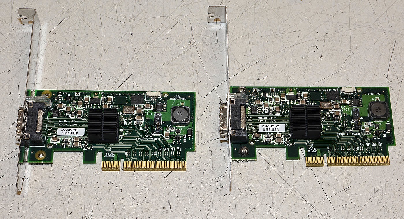 (2) HP 434090-001 4X PCIE Single Port Infiniband